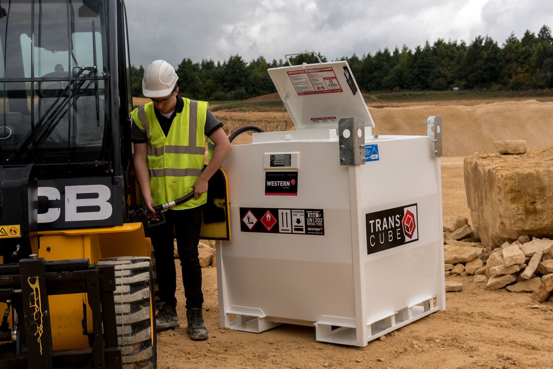 1000 Litre Steel Bunded Diesel Fuel Tank - Western TransCube