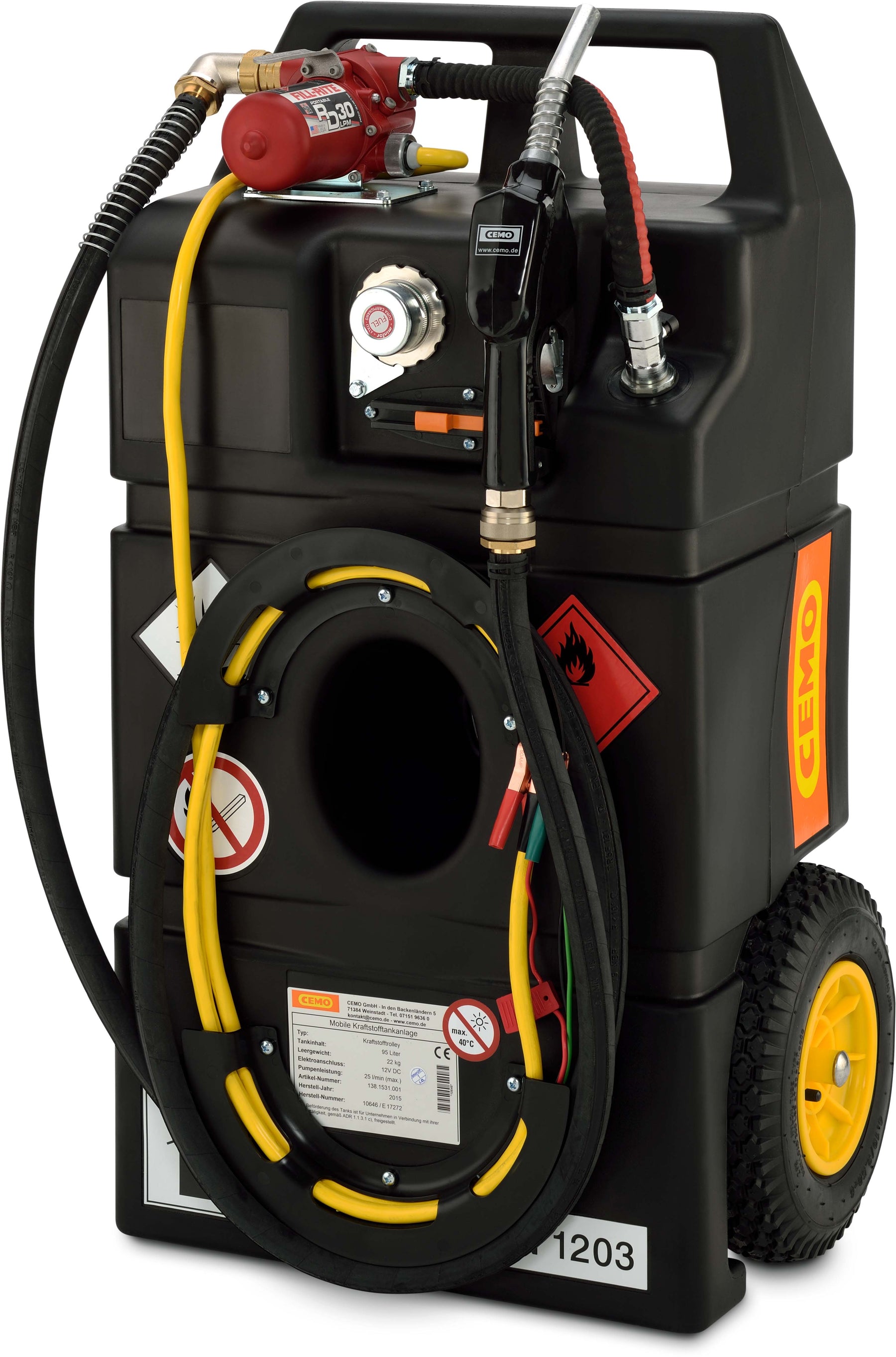 95 Litre Petrol Trolley - Mobile Petrol Fuel Canister - CEMO 95