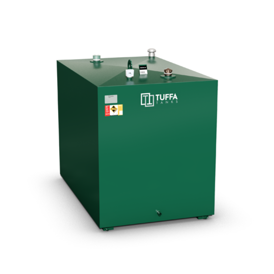 1800 Litre Heating Oil Tank - Home Heating Oil Fire Protected Bunded Steel Tank - Tuffa Tanks