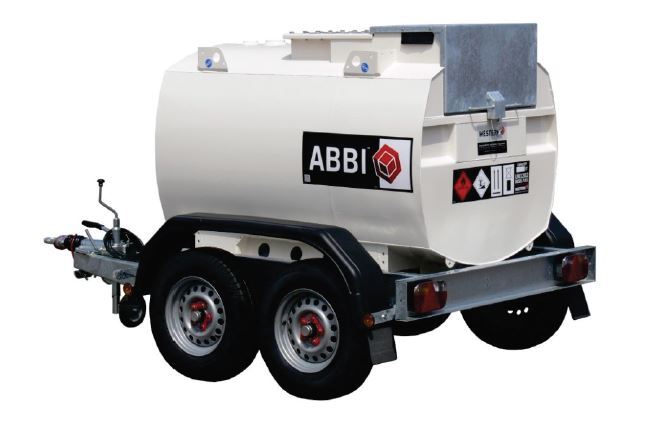 950 Litre Steel Bunded Diesel Bowser Twin Axle - Western ABBI Highway Tow